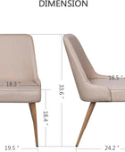 Juego de 2 sillas de comedor modernas, sillas tapizadas de cocina para comedor