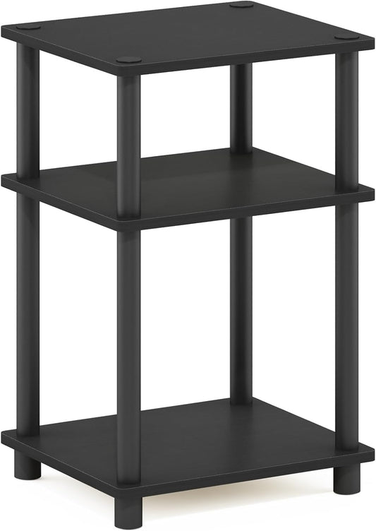 Furinno Just Turn-N-Tube Mesita lateral auxiliar y de noche, de 3 niveles, con...