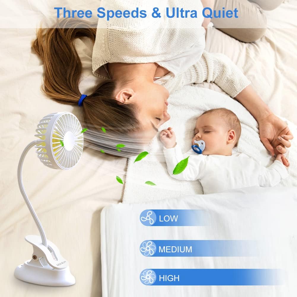 Ventilador pequeño con clip, ventilador portátil con batería USB, ventilador...