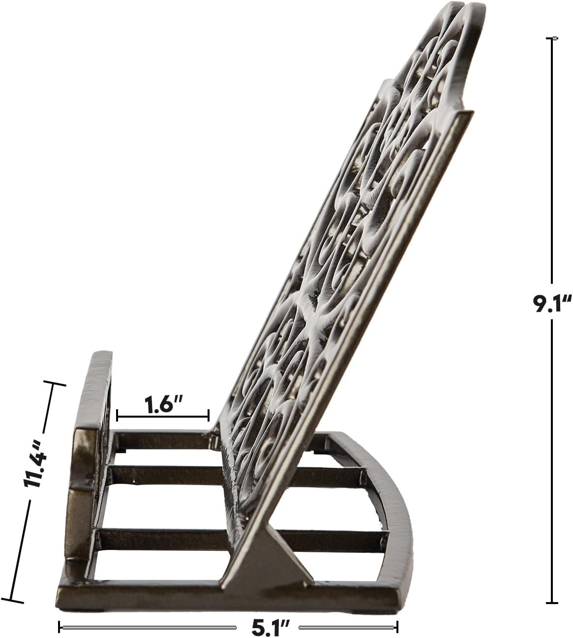 Soporte vintage para libros de cocina de hierro fundido, soporte decorativo de...