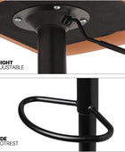 MoNiBloom Moder - Juego de 2 taburetes de bar sin brazos, altura ajustable, de...