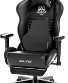 AutoFull Escritorio para oficina, videojuegos, con soporte lumbar ergonómico,...