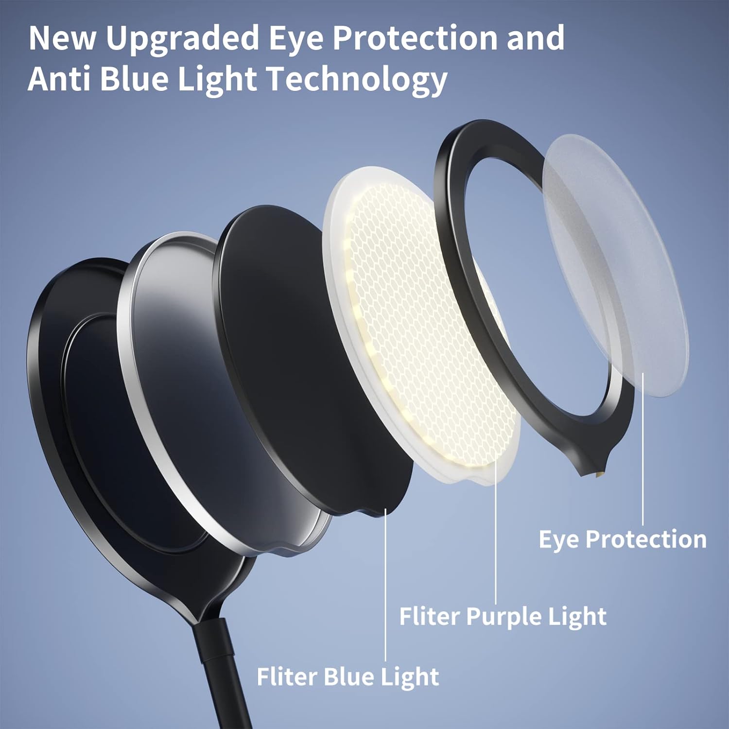 Lámpara De Pie, Luckystyle, LED Regulables Super Brillantes