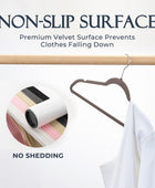 HOUSE DAY - Perchas de terciopelo antideslizantes para trajes (60 unidades)