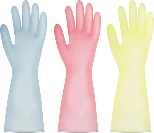 Guantes de limpieza de PVC, resistentes, para lavar platos, reutilizables,