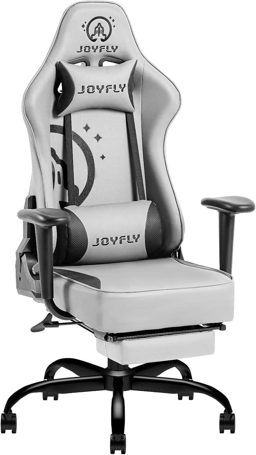 JOYFLY Silla para videojuegos, silla ergonómica para juegos con reposapiés,...