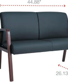 Alera ALERL2219M 44.88 in. x 26.13 in. x 33 in. Reception Lounge Series Sofá...