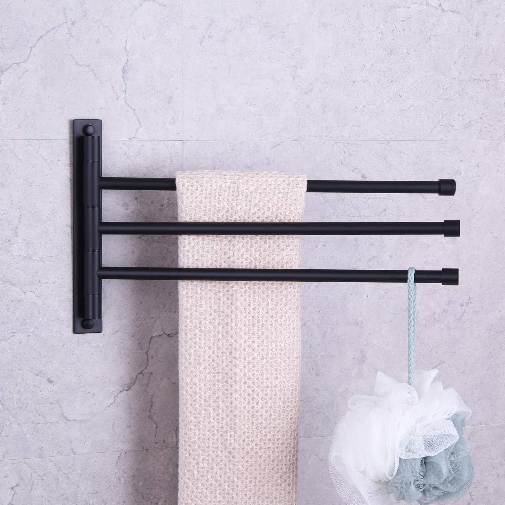 GERZWY Toallero de baño Swing Out Towel Bar SUS 304 Acero Inoxidable Baño...