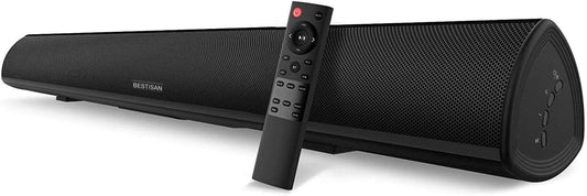 BESTISAN Barra de sonido de 100 vatios y 40 pulgadas, barra de sonido...
