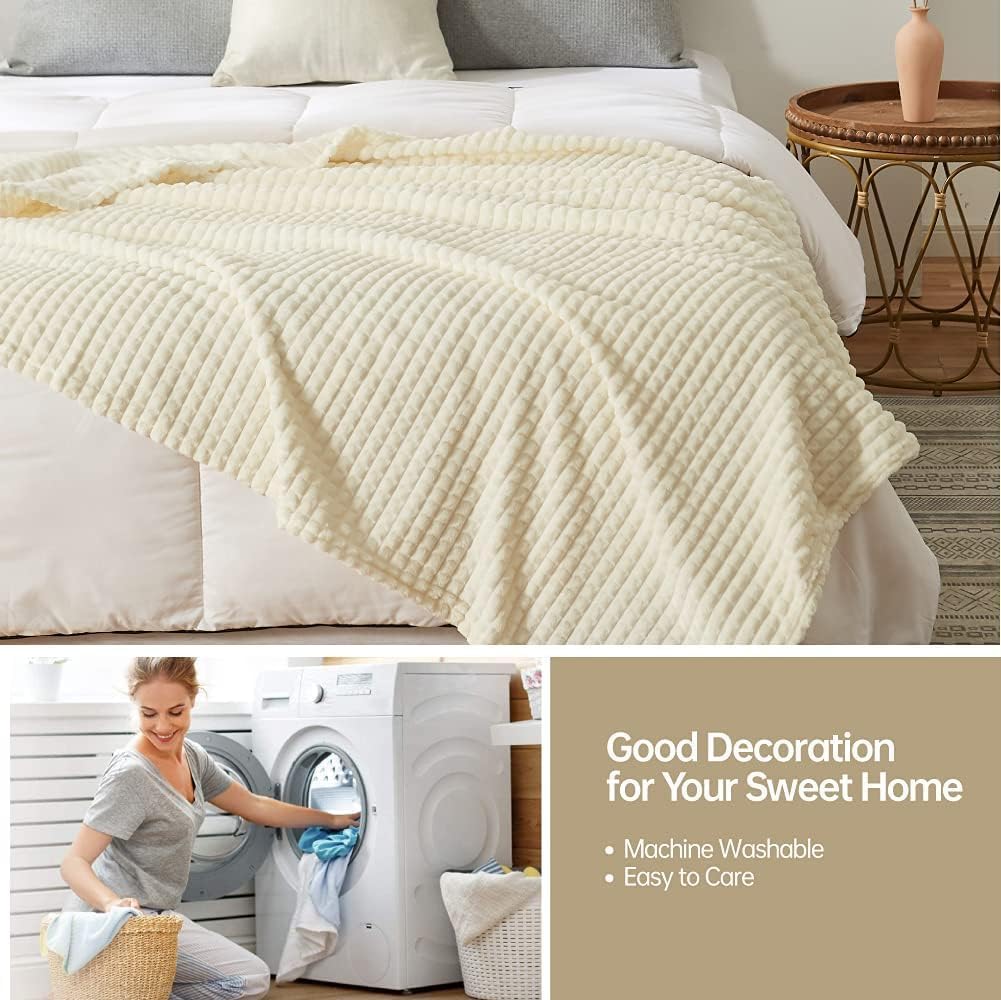 Simple&Opulence - Manta de microfibra de lujo súper suave con diseño de...