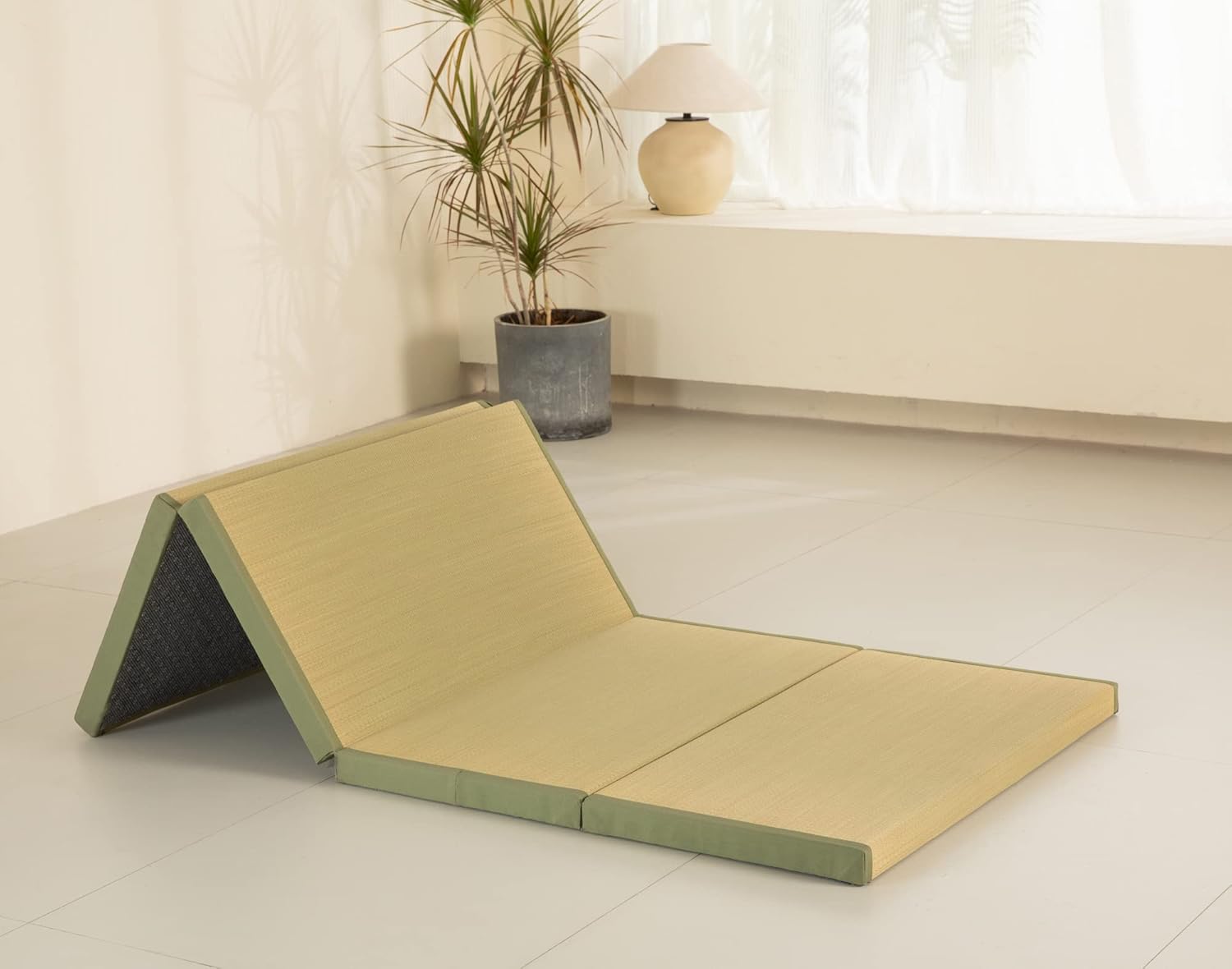 Tapete grueso de tatami individual XL, cama de tatami japonés con bolsa de