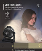 Ventilador de camping con linterna LED, ventilador de batería recargable de 9...