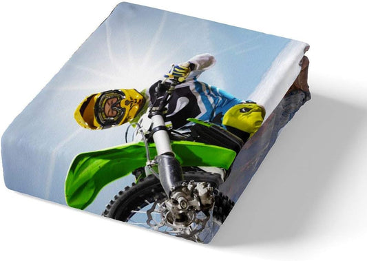 Erosebridal Funda de edredón de motocross tamaño matrimonial, juego de ropa de...