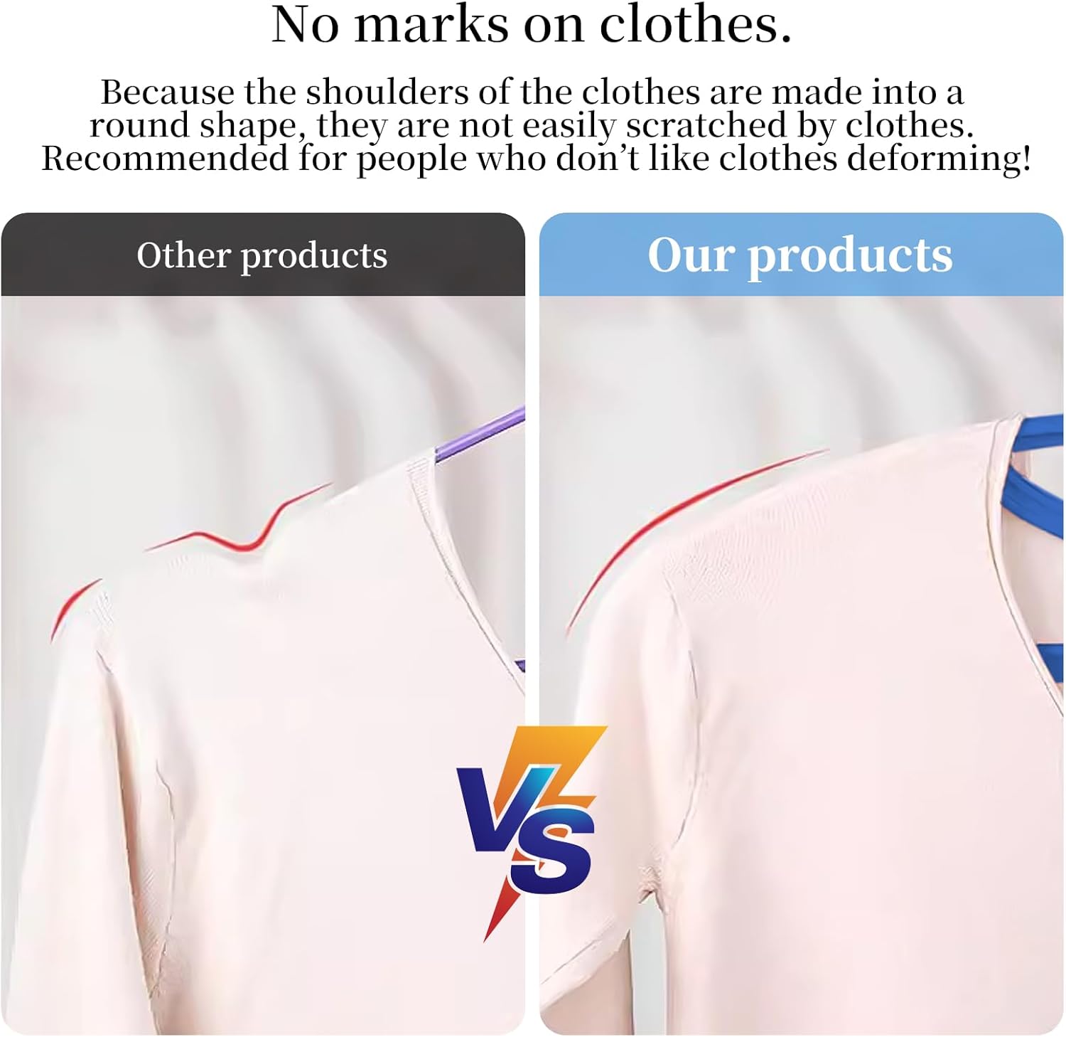 Percha de plástico para ropa, extra grueso, hombro ancho, para adultos,...