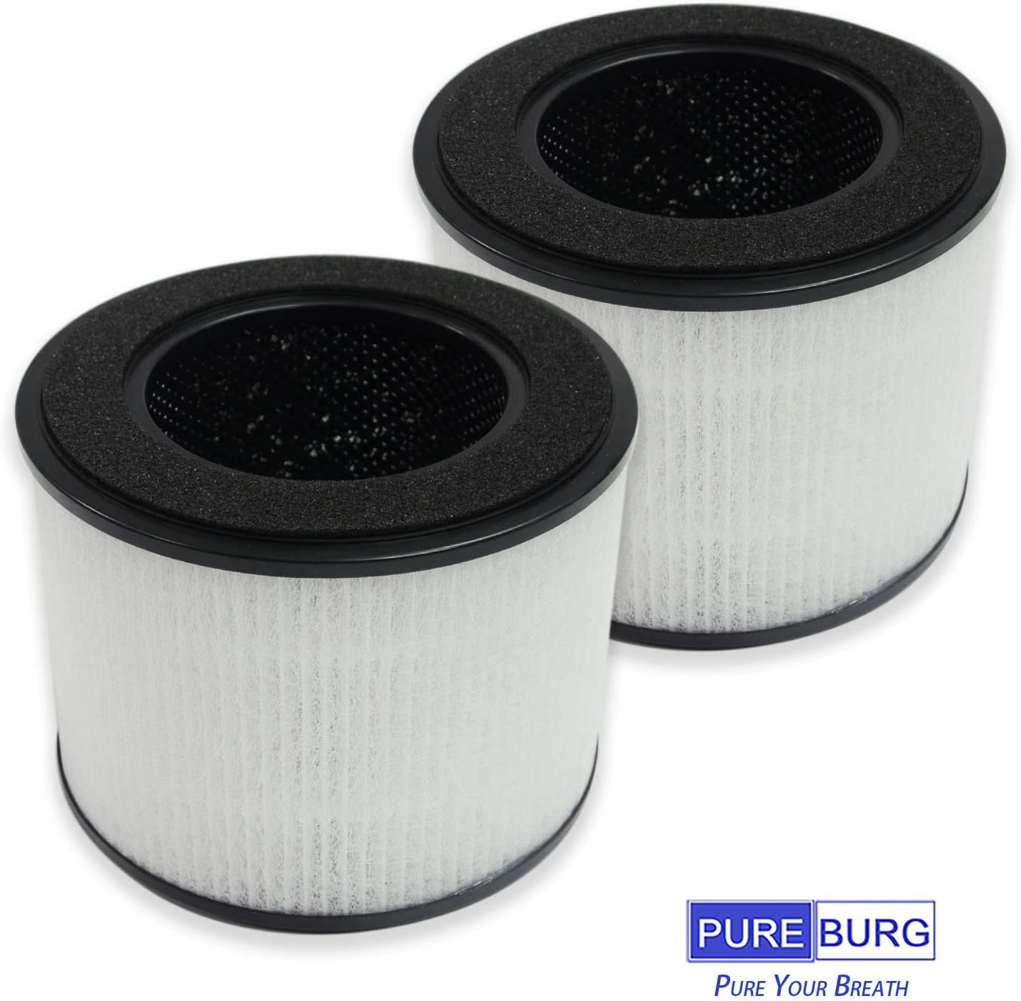 PUREBURG Filtro de repuesto compatible con purificadores de aire HIMOX H02 y...