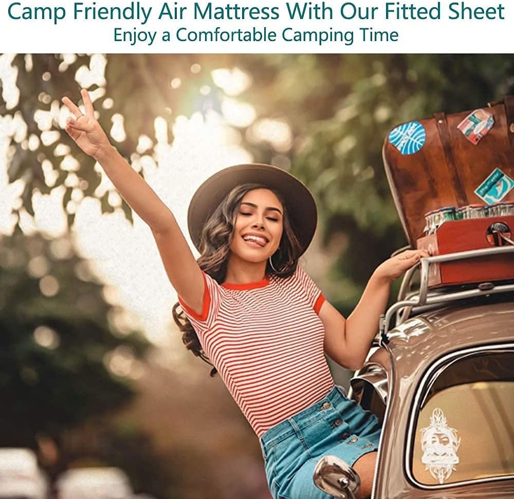 White Queen Fitted Sheet Only Deep Pocket for 18-21 inch Thick Mattress That