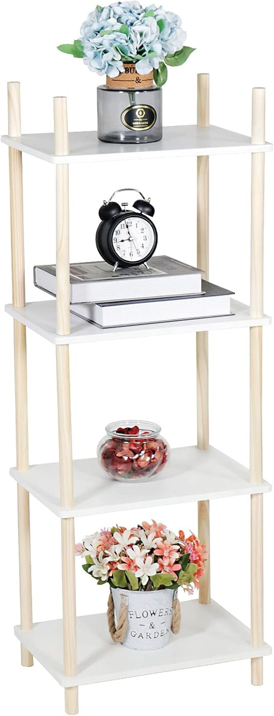 LITA Mesa auxiliar moderna de madera, mesa auxiliar decorativa para plantas con...