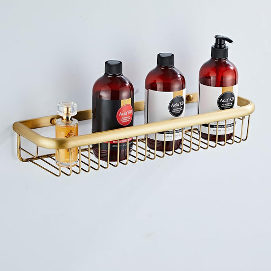 Estante de baño de latón antiguo organizador de ducha Caddy montado en la pared...