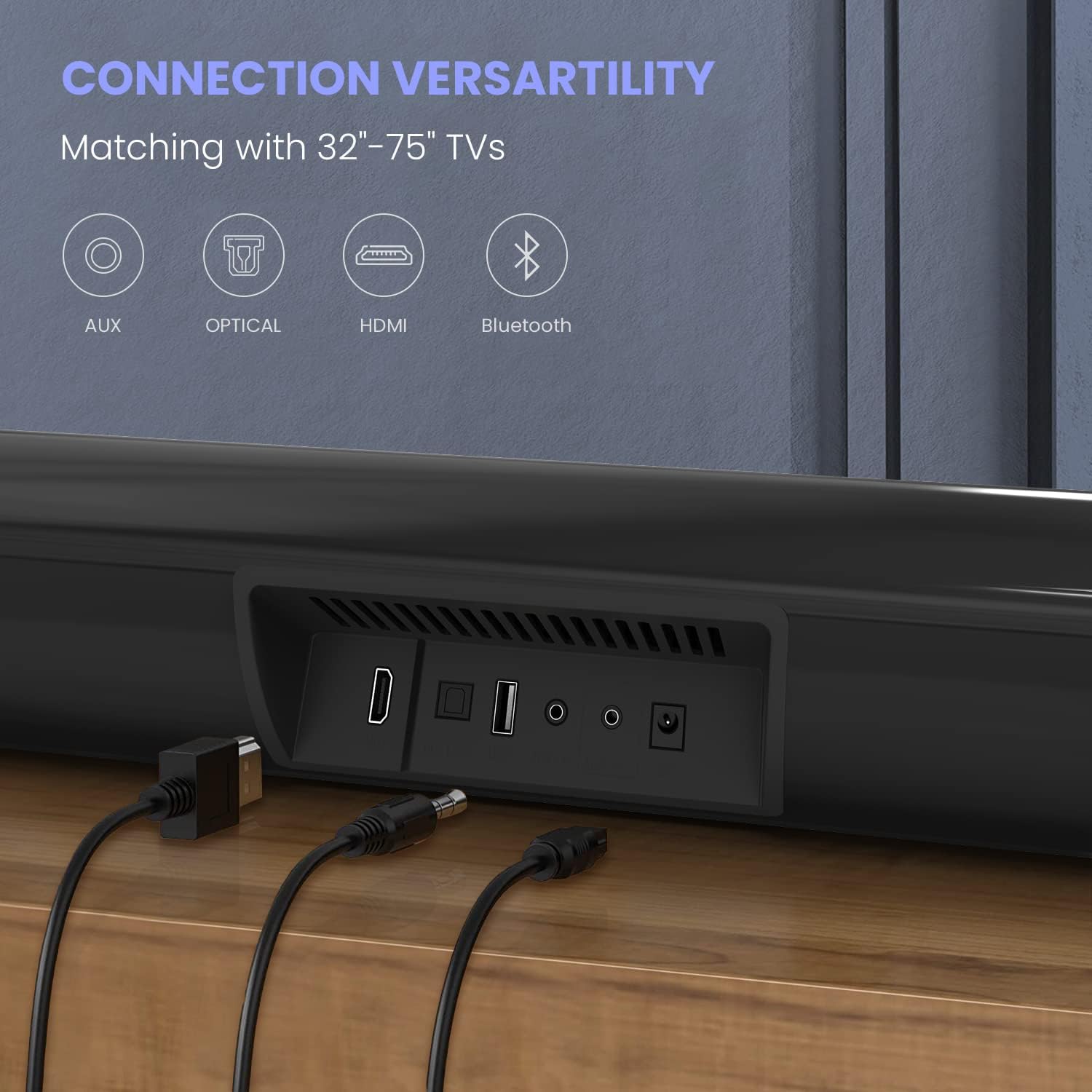 BYL - Barra de sonido, con cable y Bluetooth 5.0  Altavoz inalámbrico para TV...