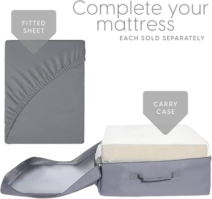 Colchón plegable en tres partes con funda lavable (Twin)