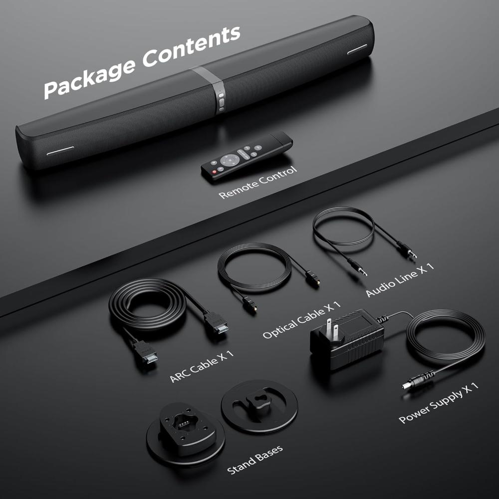 Barra de sonido para Smart TV, con sonido de 90 W
