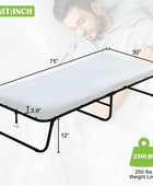 Cama plegable para invitados, cama de tamaño individual, base de colchón...