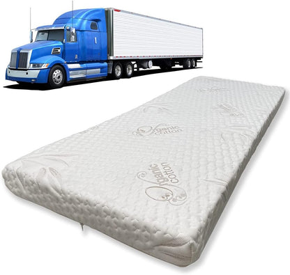 Foamma Colchón de espuma viscoelástica para camionero de 6 x 24 x 78 pulgadas,