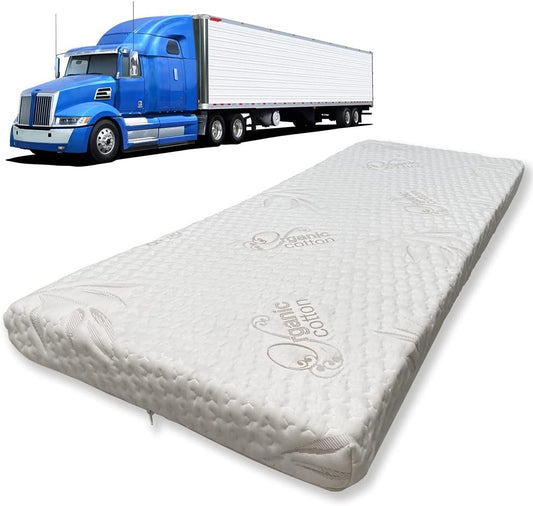 Foamma Colchón de espuma viscoelástica para camionero de 6 x 24 x 78 pulgadas,