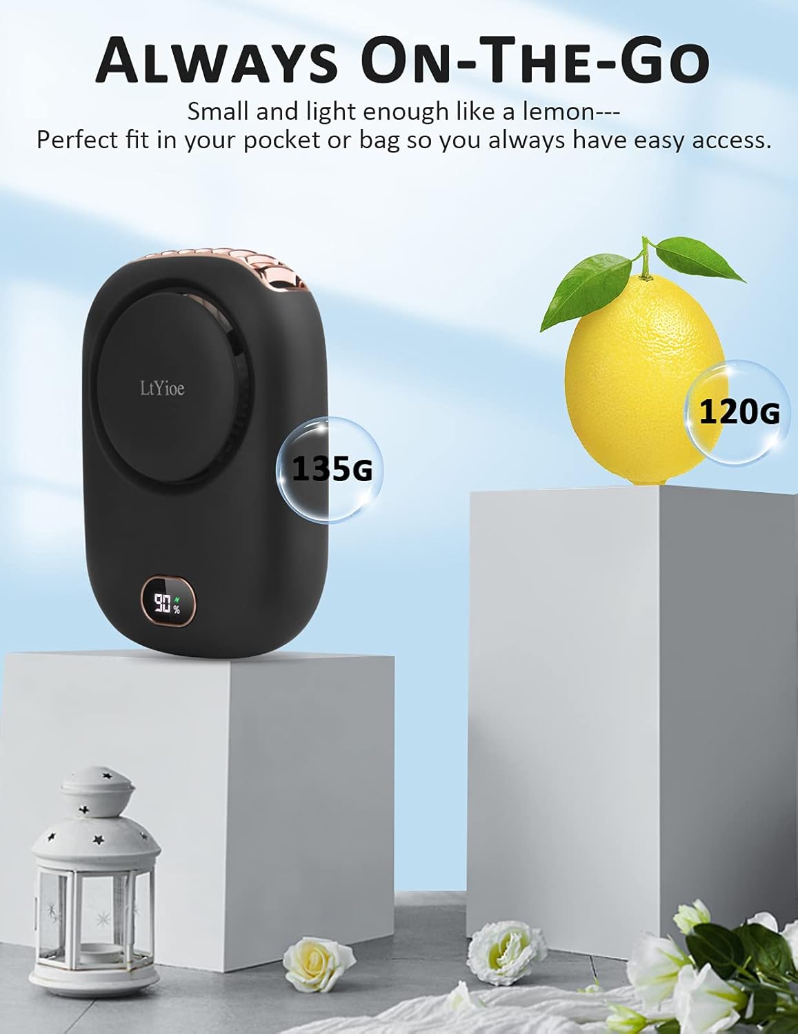 Miniventilador portátil recargable por USB, ventilador de escritorio personal...