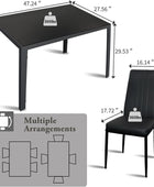 Juego de mesa de comedor súper estable para 4, mesa de cocina de 5 piezas y