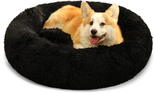 Camas calmantes para gatos y perros pequeños, medianos y grandes, cama de pelo...
