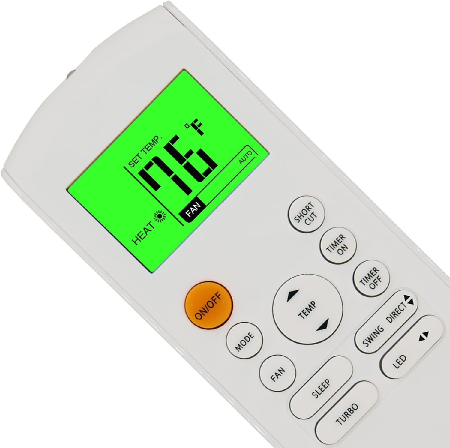 Mando a Distancia de Repuesto para Midea MUE-18HRFN1-QRD0 MUE-24HRFN1-QRD0...