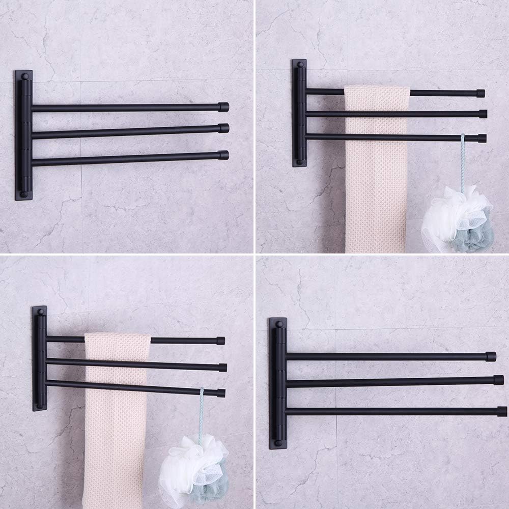 GERZWY Toallero de baño Swing Out Towel Bar SUS 304 Acero Inoxidable Baño...