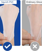 Guantes grandes transparentes y guantes grandes azules para cocina, cocina,