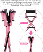 Lorvain Silla plegable de maquillaje para artista, silla de directores plegable...