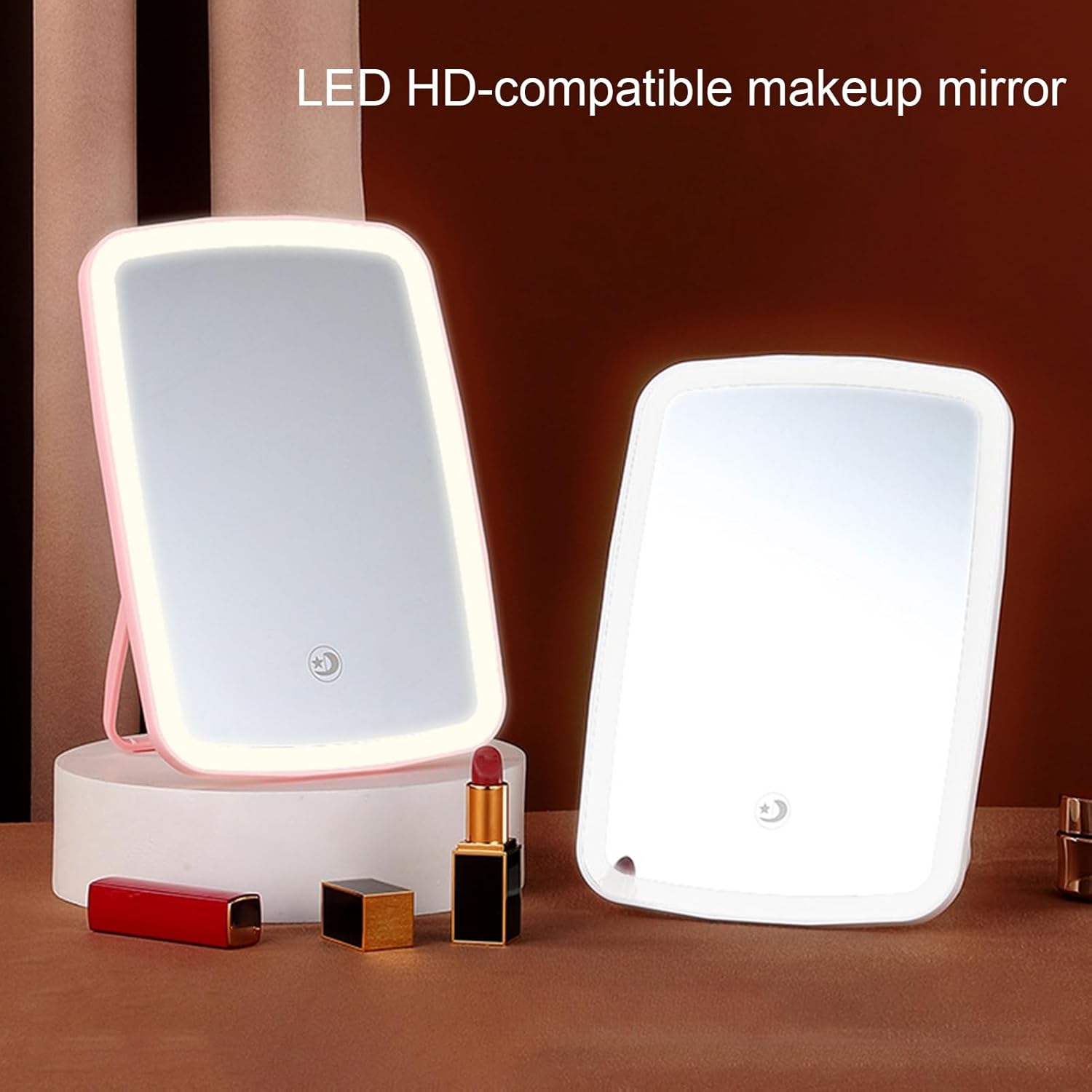 Espejo de maquillaje LED con 3 modos de luz, espejo de maquillaje portátil de...