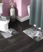 WONDERTIFY Roll Hundred Dollar Bill - Juego de alfombras de baño de 3 piezas,...