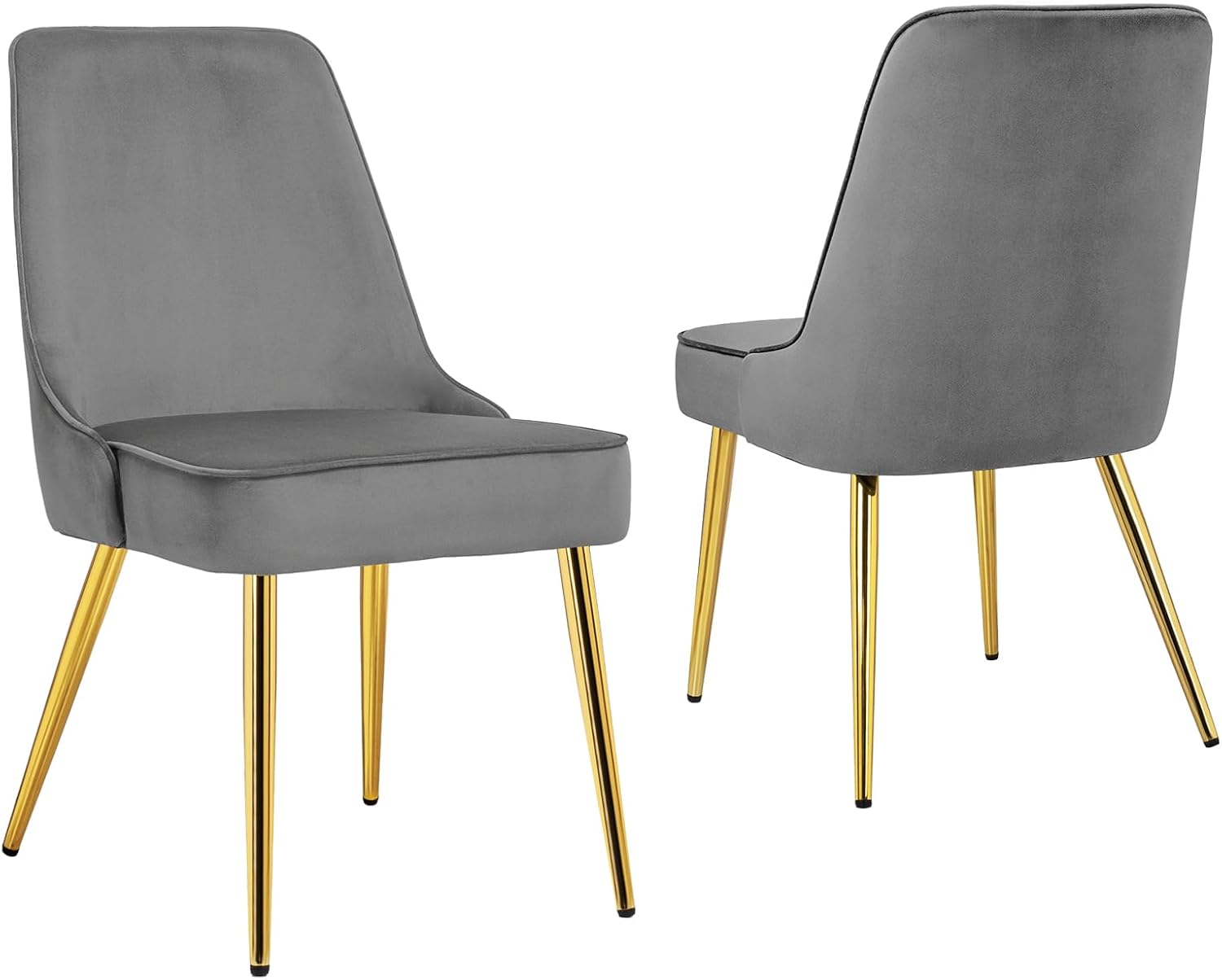 Modern Dining Chairs Set of 2,Mid-Century Upholstered Velvet Kitchen & Dining