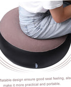 Veemoon Sofá inflable flocado, taburete portátil, taburete plegable para pies,...