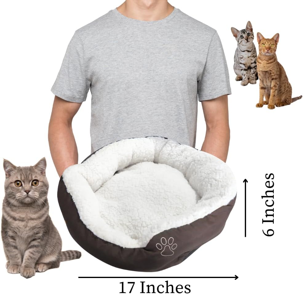 Evelots Cama cálida para mascotas para gatos o perros pequeños, calmante,...