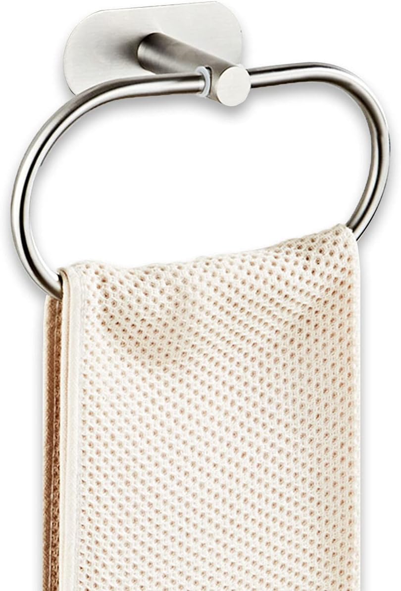 Toallero autoadhesivo de acero inoxidable para baño, soporte para toallas de...