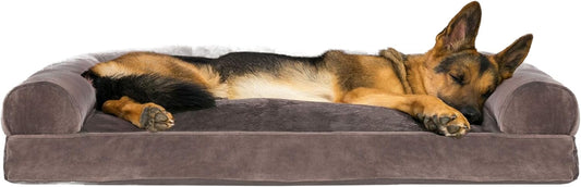 Furhaven - Cama para perros, cojín de almohada tradicional sofá y colchón de...