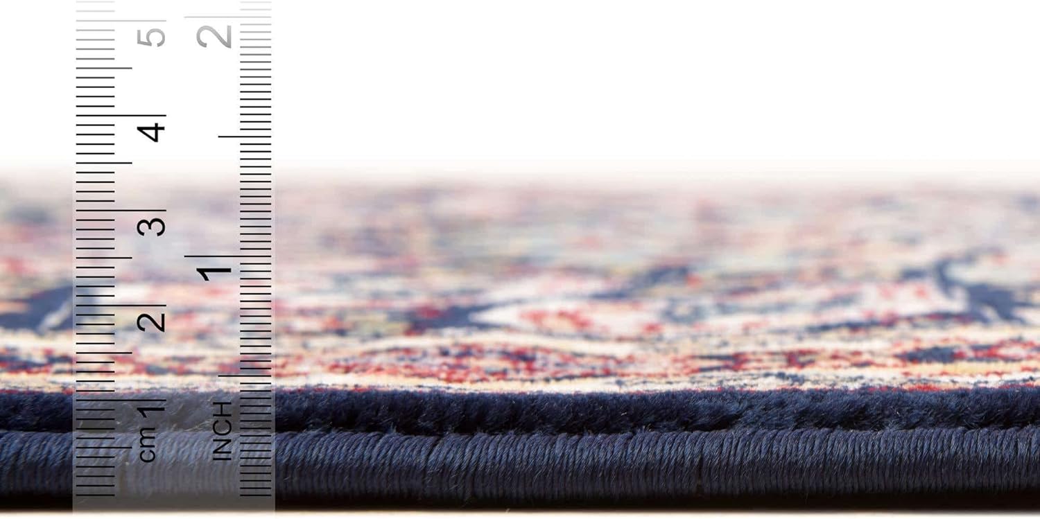 Unique Loom Colección Narenj Adams - Alfombra ovalada (2' 2" x 3' 1" azul...