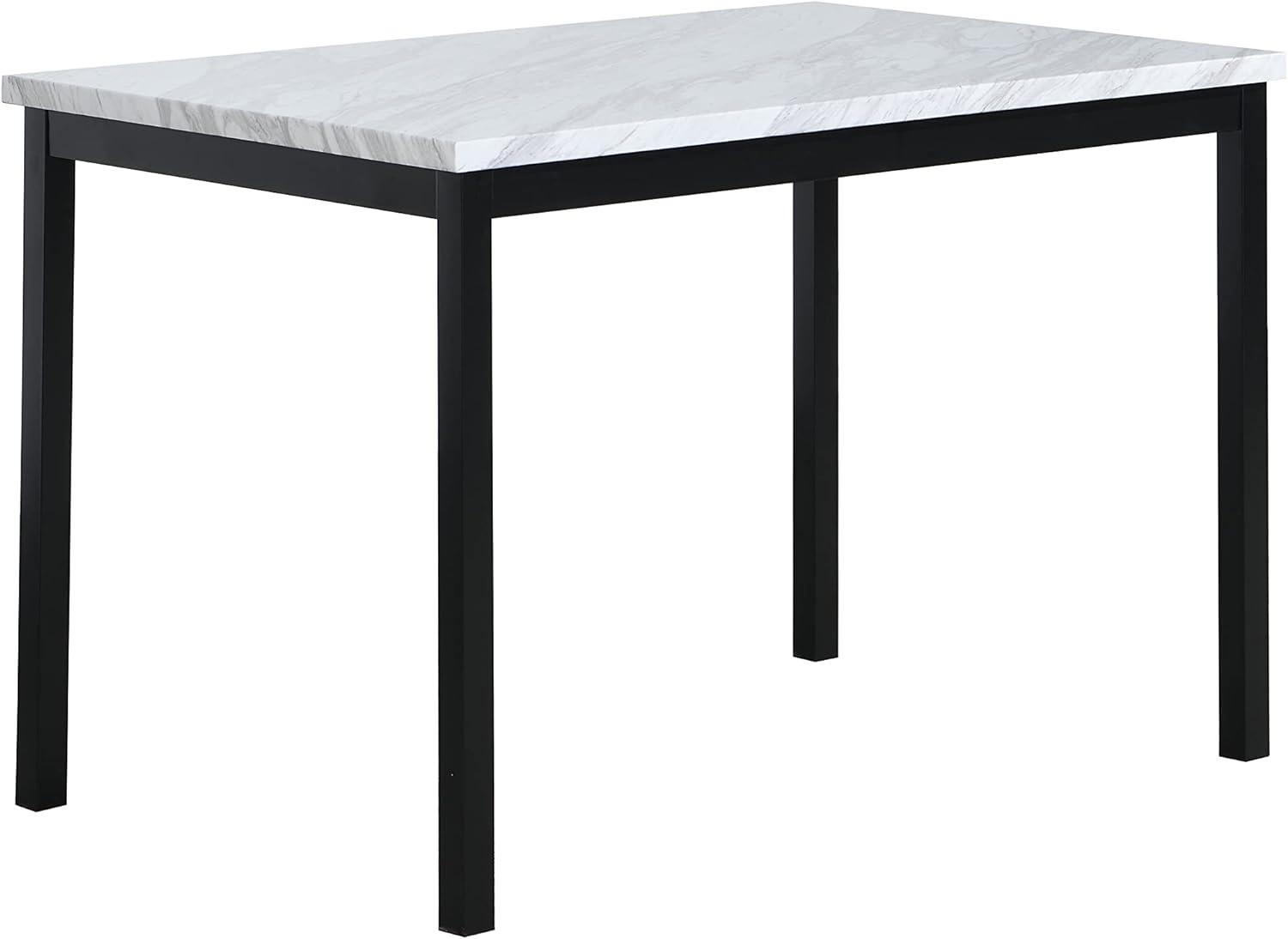 Roundhill Furniture Juego de comedor de metal Citico de 5 piezas con tapa de