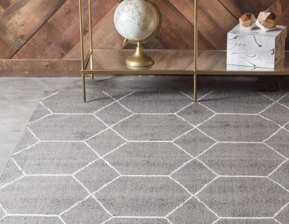 Unique Loom - Alfombra con diseño geométrico, colección Trellis Frieze (5 pies...