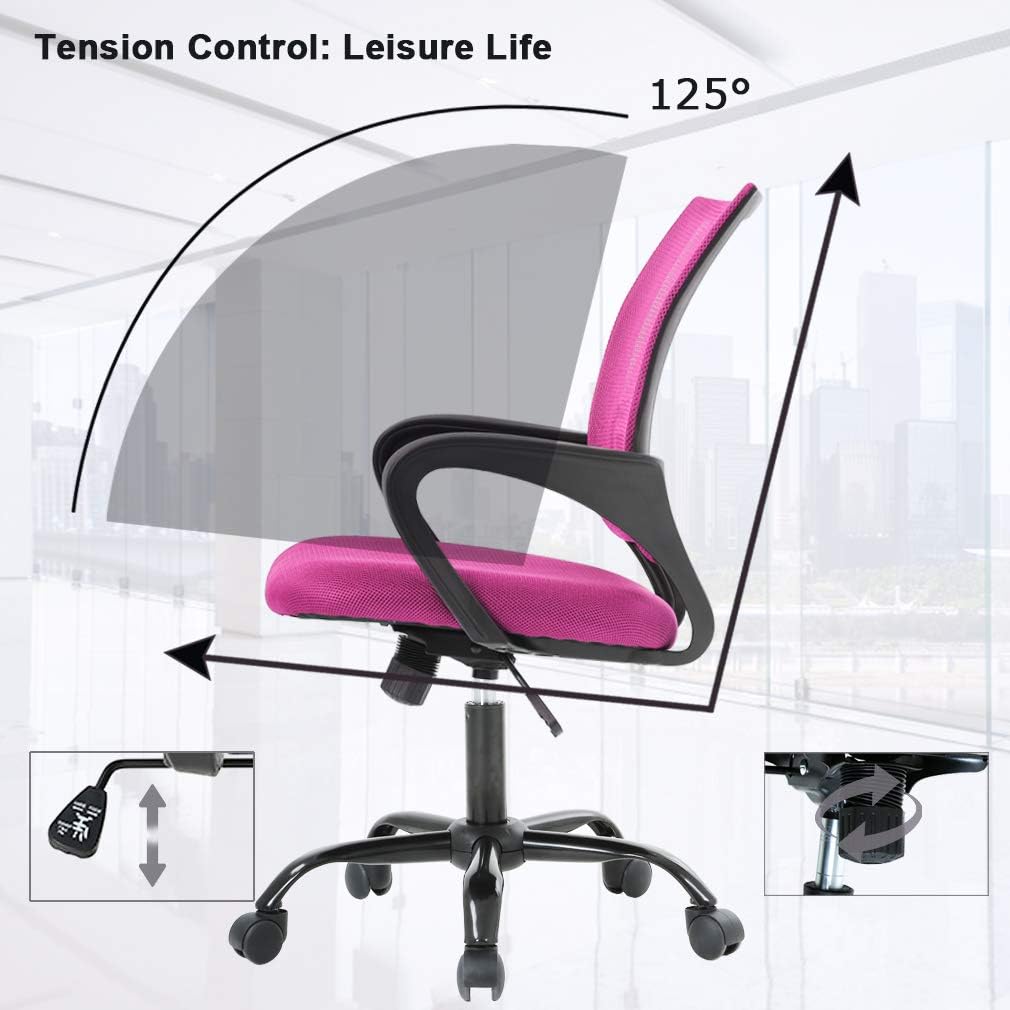 Silla de escritorio de malla, silla de oficina ergonómica, silla de computadora...
