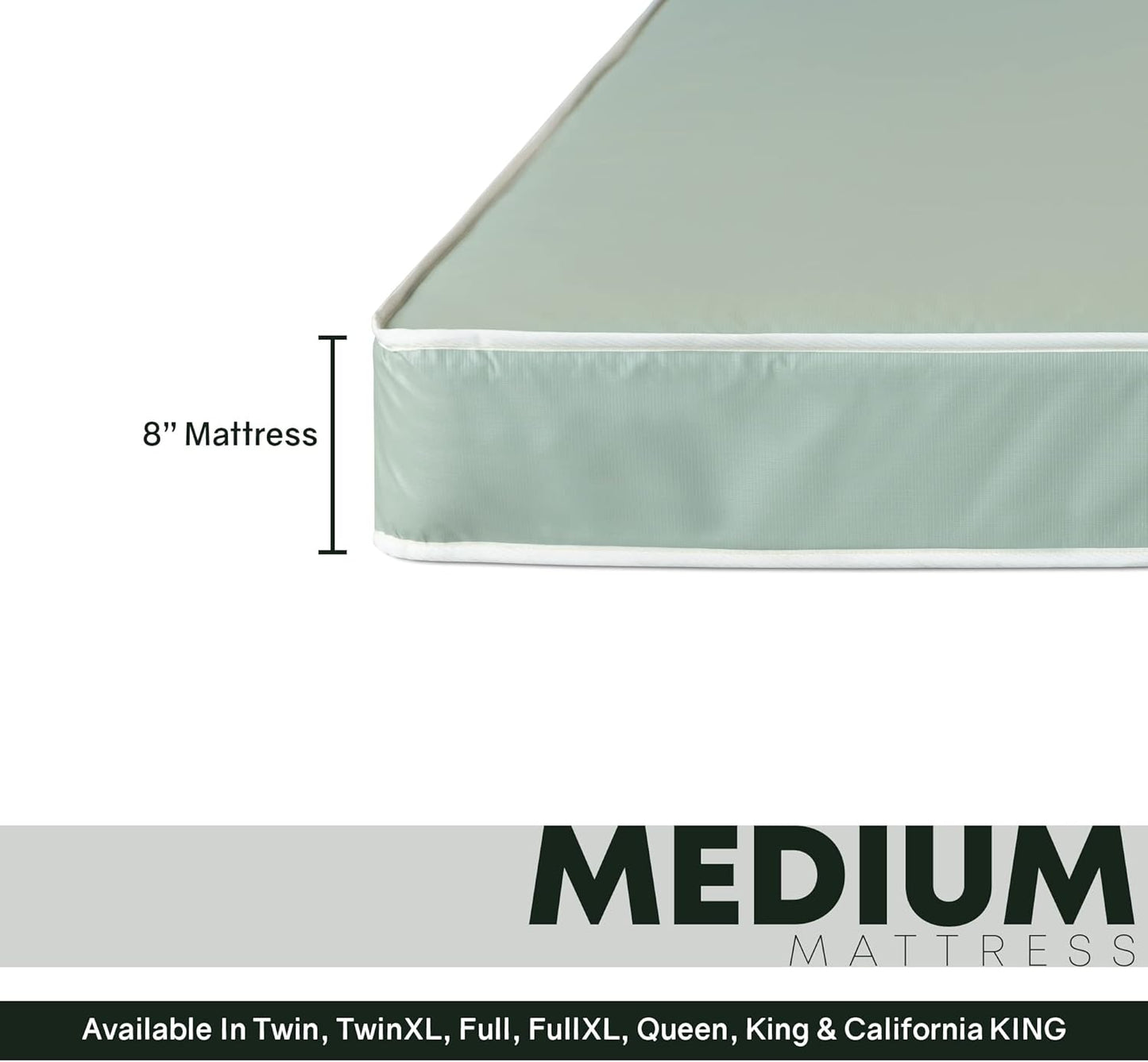 Mattress Solution Colchón de resorte interior de vinilo impermeable de doble...