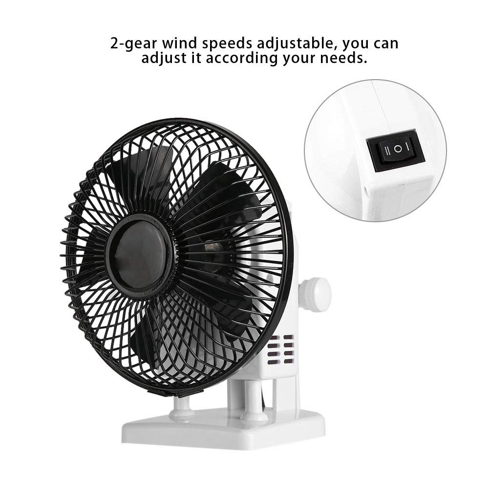 Mini ventilador eléctrico mesa escritorio 2 velocidades gran viento silencioso...