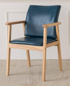 Silla de comedor, altura de sentado, sillón de 18.9 in, cojín de cuero de cera