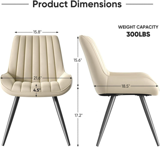 Juego de 4 sillas de comedor modernas, cómodas sillas de comedor con cojines